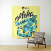 Aloha Hawaii Surf Rider Thunder_Cove Wandkleed (In situ)