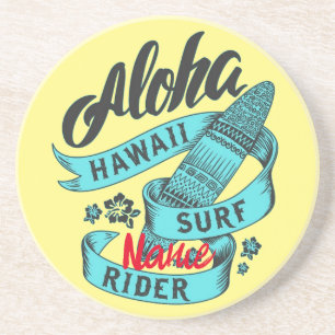 Aloha Hawaii Surf Rider Thunder_Cove Zandsteen Onderzetter