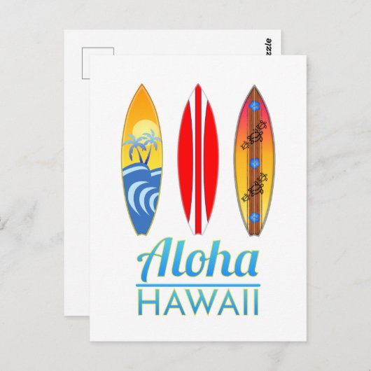 Aloha Hawaii Surfboards Briefkaart (Voorkant / Achterkant)
