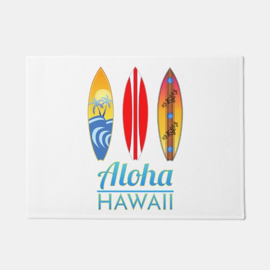 Aloha Hawaii Surfboards Deurmat (Voorkant)