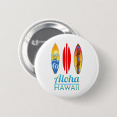 Aloha Hawaii Surfboards Ronde Button 5,7 Cm (Voorkant /achterkant)