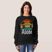 Aloha Hawaii Surfen Retro Sunset 14 Trui (Voorkant volledig)