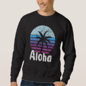 Aloha Hawaii Surfen Retro Sunset 16 Trui (Voorkant)