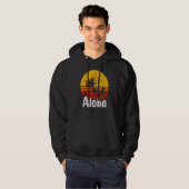 Aloha Hawaii Surfen Retro Sunset 53 Hoodie (Voorkant volledig)