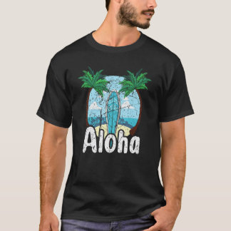Aloha Hawaii Surfen Retro Sunset 54 T-shirt
