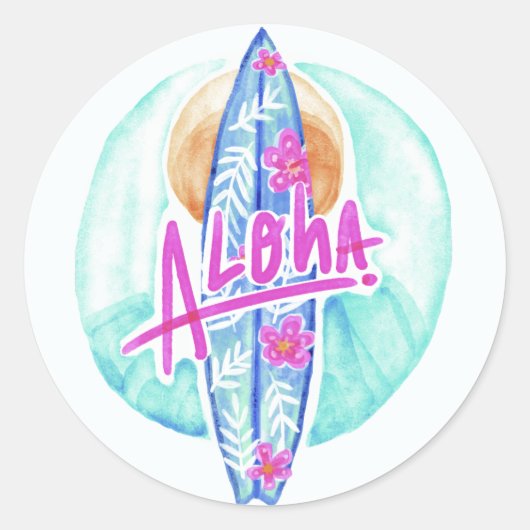 Aloha Hawaii Surfer stickers (Voorkant)