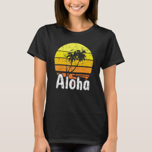 Aloha Hawaii Surfing Retro Sunset 2 T-shirt