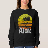 Aloha Hawaii Surfing Retro Sunset 2 Trui (Voorkant)