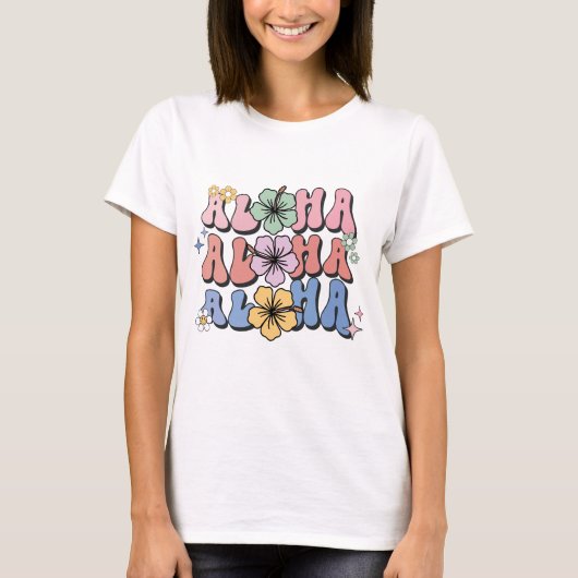 Aloha, Hawaii T-shirt, Hawaii familievakantie T-shirt (Voorkant)