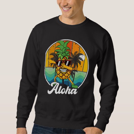 Aloha Hawaii T-Shirt Hawaiian Kids Boy Men Dabbing (Voorkant)