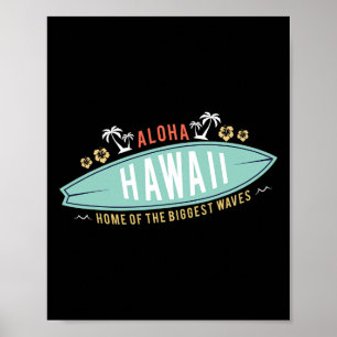 Aloha Hawaii T-shirt Surfing Jongens Cadeau Surfpl Poster