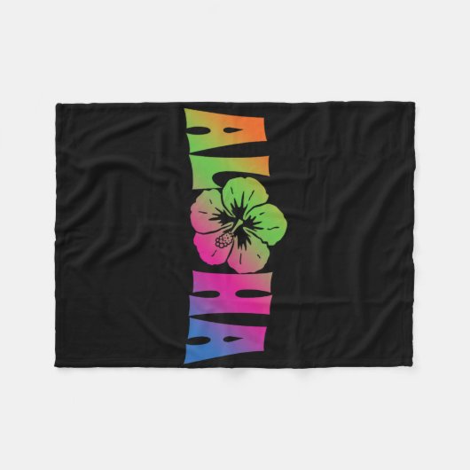 Aloha Hawaii Trip Summer Vacation Women Girls Beac Fleece Deken (Voorkant (Horizontaal))