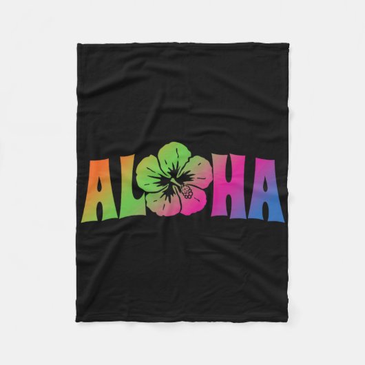 Aloha Hawaii Trip Summer Vacation Women Girls Beac Fleece Deken (Voorkant)