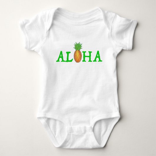 ALOHA Hawaii Tropical Island Hawaiian Pineapple Romper (Voorkant)