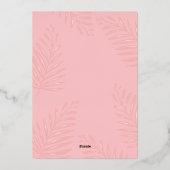 Aloha Hawaii Tropical Summer Gold Birthday Party Folie Uitnodiging (Achterkant)