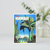 Aloha Hawaii, tropisch eiland, vliegreizen Briefkaart (Staand voorkant)