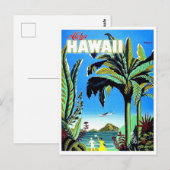 Aloha Hawaii, tropisch eiland, vliegreizen Briefkaart (Voorkant / Achterkant)