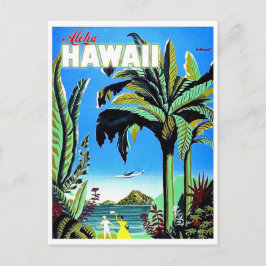 Aloha Hawaii, tropisch eiland,  vliegreizen Briefkaart