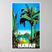 Aloha Hawaii, tropisch eiland,  vliegreizen Poster