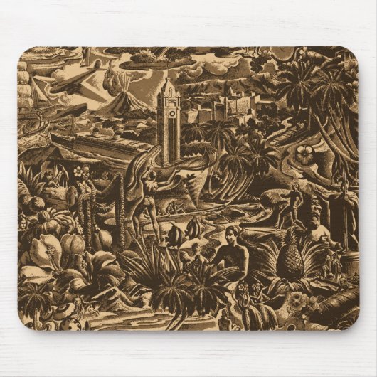 Aloha Hawaii Tropisch Schilderachtig van Oahu Muismat (Voorkant)