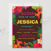 Aloha Hawaii Tropische Bloemen Hibiscus Birthday Kaart (Voorkant)