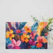 Aloha hawaii tropische kunst blanco briefpapier (Staand voorkant)
