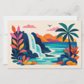 Aloha hawaii tropische kunst blanco briefpapier (Voorkant)