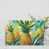 Aloha hawaii tropische kunst blanco briefpapier (Staand voorkant)