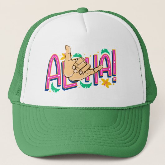 Aloha Hawaii Trucker Hat Trucker Pet (Voorkant)