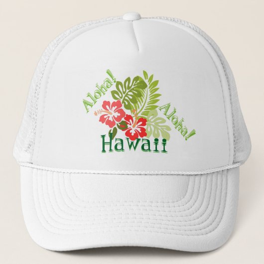 Aloha Hawaii Trucker Hat! (V ter. 2.0) Trucker Pet (Voorkant)