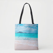 Aloha Hawaii Turquoise Ocean Tropical Beach Photo Tote Bag (Voorkant)