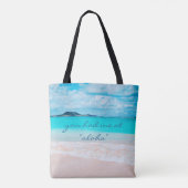 Aloha Hawaii Turquoise Ocean Tropical Beach Photo Tote Bag (Achterkant)