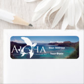 Aloha Hawaii Turtle en Hanauma Bay Etiket (Insitu)