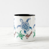 Aloha Hawaii Turtle Tweekleurige Koffiemok (Center)
