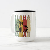 Aloha Hawaii Tweekleurige Koffiemok (Voorkant links)