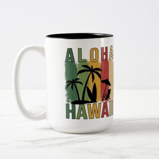 Aloha Hawaii Tweekleurige Koffiemok (Links)