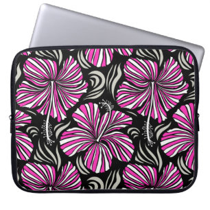 Aloha Hawaii, uitnodiging van Luau Party over zwar Laptop Sleeve
