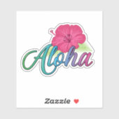 Aloha Hawaii van het eiland - 4 x 4 Sticker (Vel)