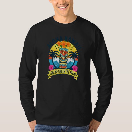 Aloha Hawaii van het eiland voelt de Aloha Flowe T-shirt (Voorkant)