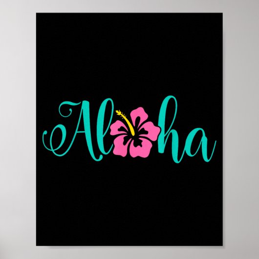 Aloha hawaii vanuit het eiland - voel de aloha poster (Voorkant)