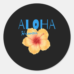 Aloha hawaii vanuit het eiland - voel de aloha ronde sticker