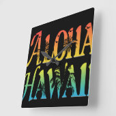 Aloha Hawaii Vierkante Klok (Hoek)