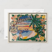 Aloha Hawaii Vintage Travel Briefkaart  (Voorkant / Achterkant)