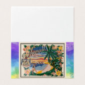 Aloha Hawaii Vintage Travel Card Kaart (Buitenkant ongevouwen)