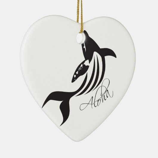 Aloha Hawaii Whale Keramisch Ornament (Rechts)