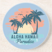 aloha hawaii zandsteen onderzetter (Voorkant)