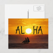 Aloha Hawaii - Zeesailboot Briefkaart (Voorkant / Achterkant)