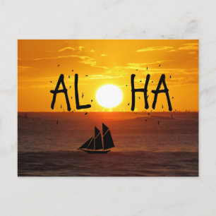 Aloha Hawaii - Zeesailboot Briefkaart