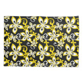 ALOHA HAWAIÏ (ZWART/GEEL) KUSSENSLOOP (Achterkant-Links)