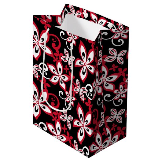 ALOHA HAWAIÏ (ZWART/ROOD) MEDIUM CADEAUZAKJE (Voorkant Gekanteld)
